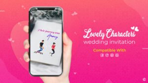 Lovely Characters Wedding Invitation