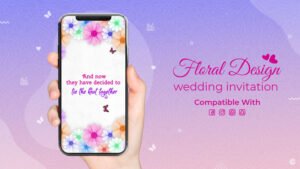 Floral Design Wedding Invitation Card